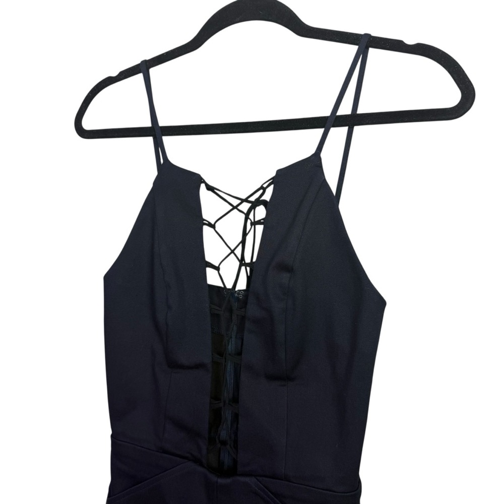 Reformation Black Lace-Up Jumpsuit - Picture 4 of 12